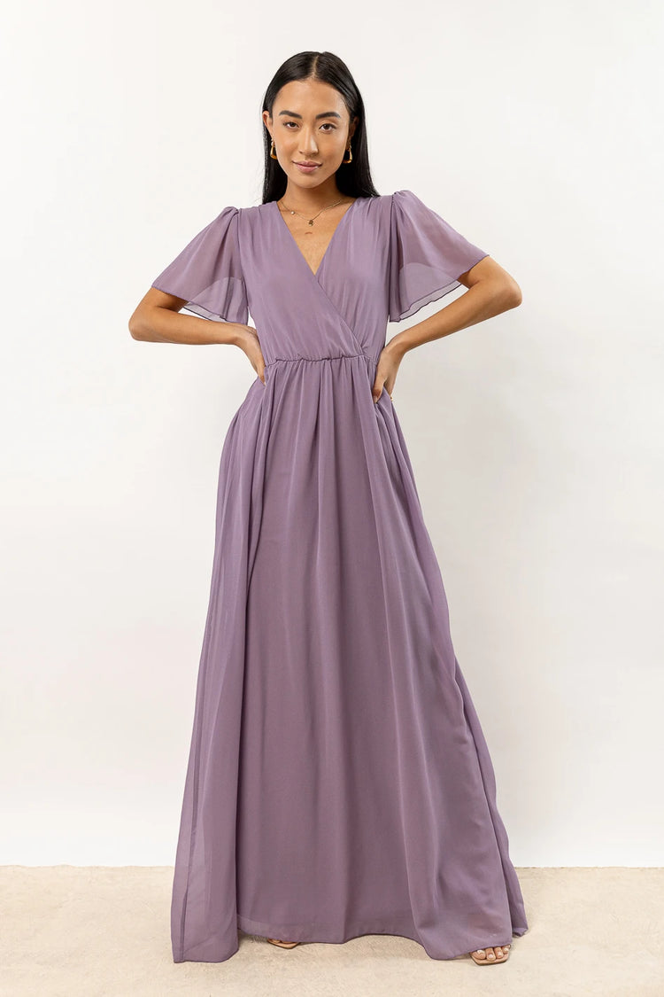 lilac maxi dress